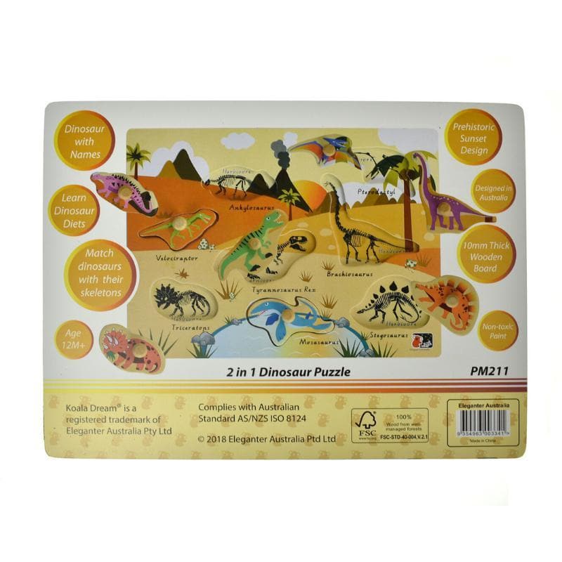 2 in 1 Dinosaur Peg Puzzle - Image 4