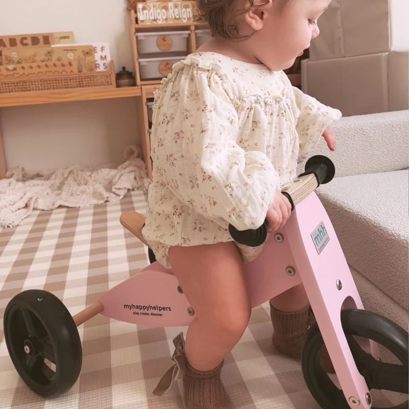 2 in 1 Mini Trike / Balance Bike - Rose - Image 2