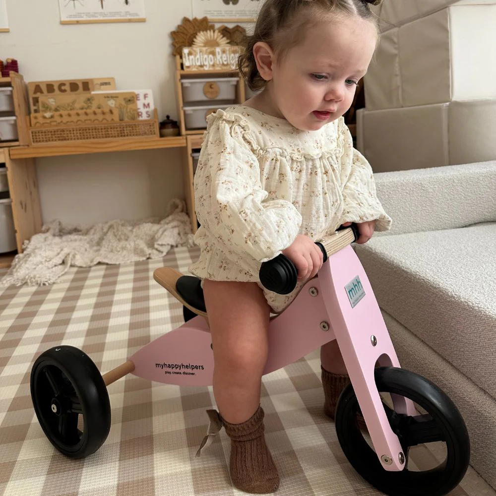 2 in 1 Mini Trike / Balance Bike - Rose - Image 6