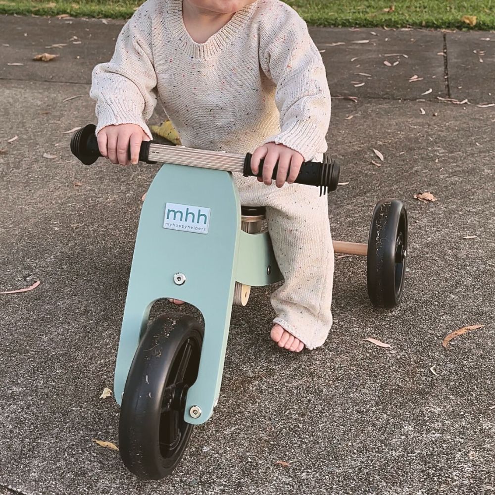 2 in 1 Mini Trike / Balance Bike - Sage Green - Image 4