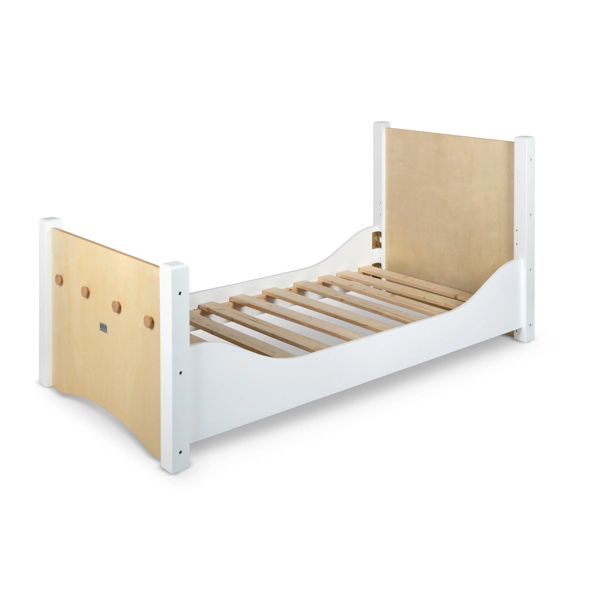 Adjustable Floor Bed - White & Birch - Image 5