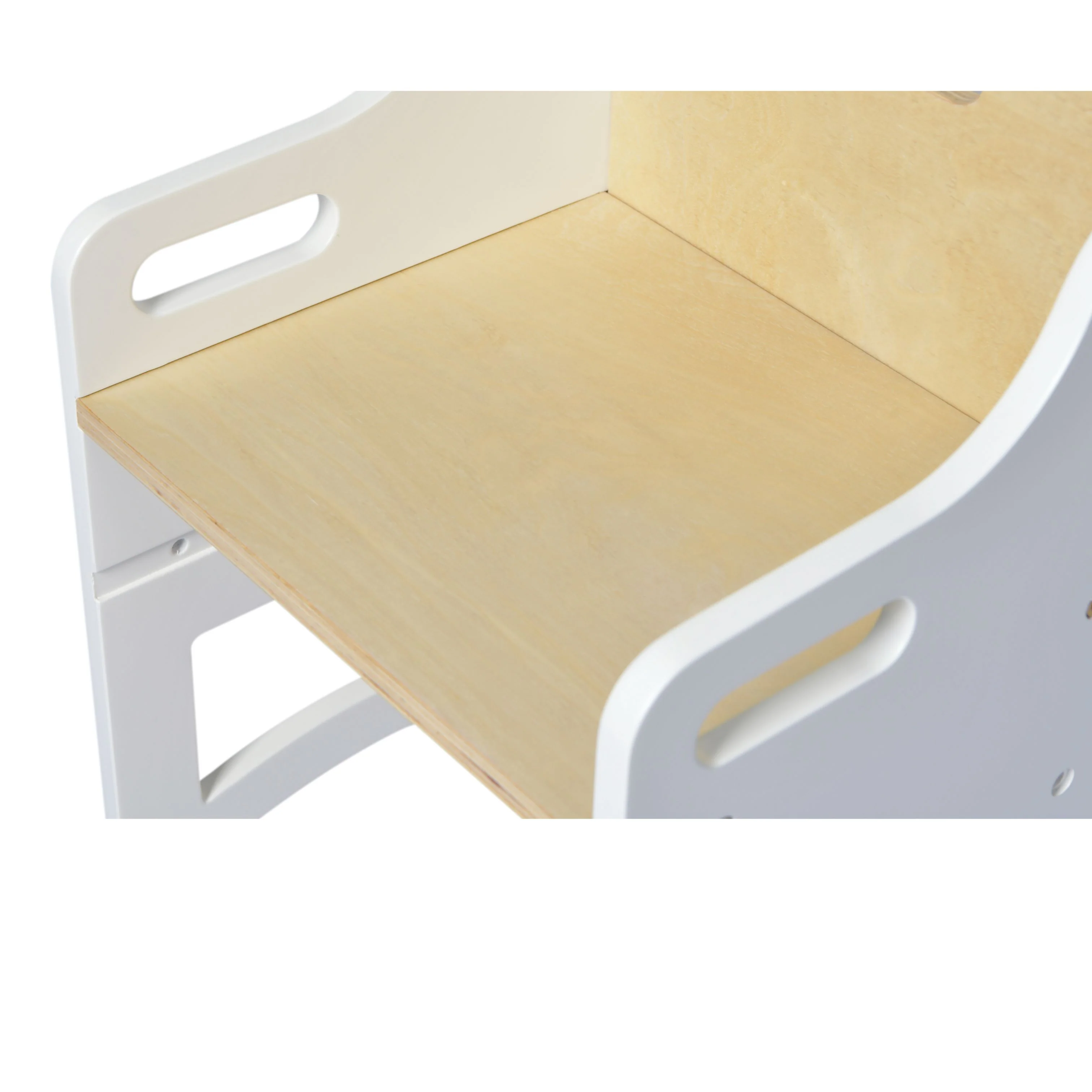 Aspire Single Chair - White and Varnish - Image 5
