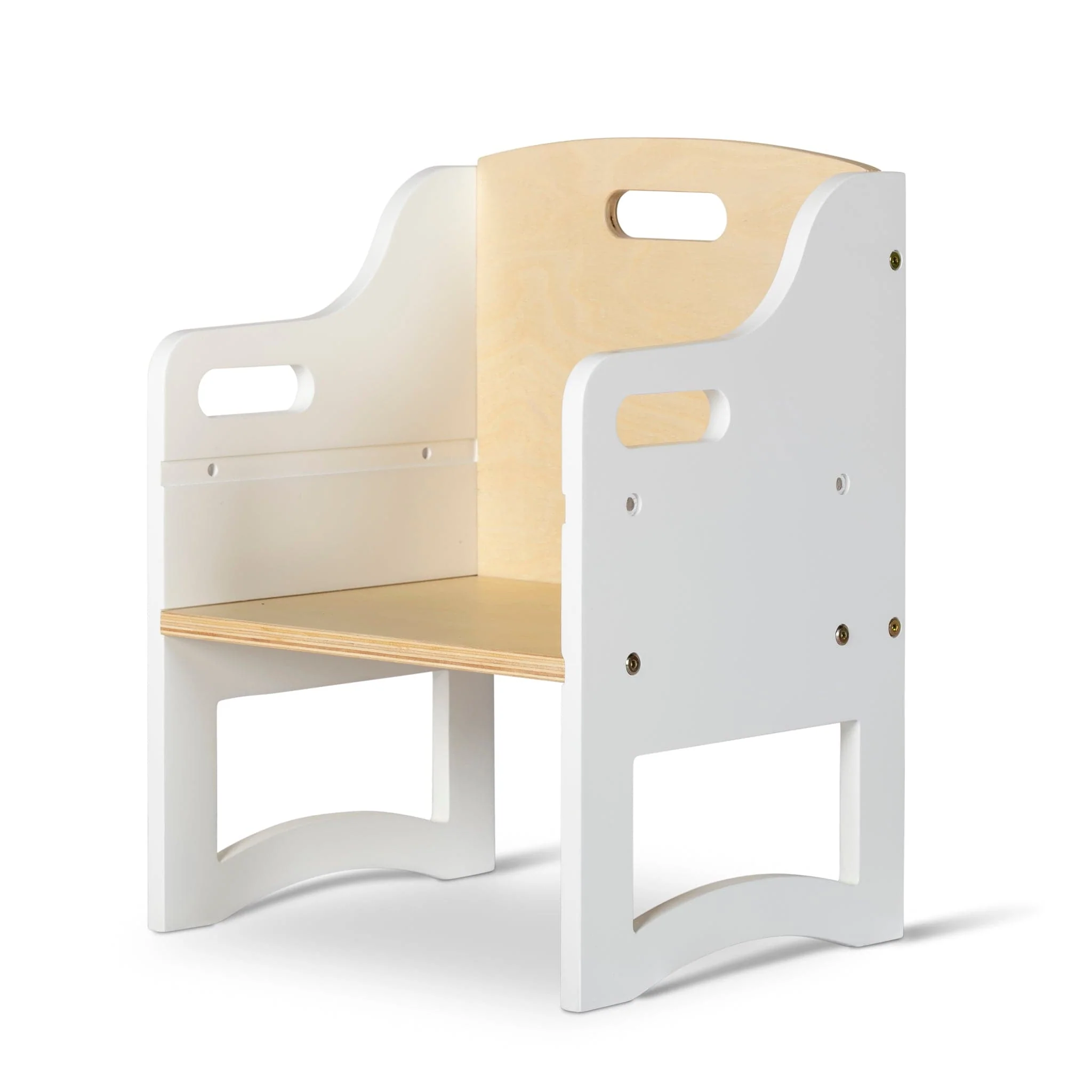 Aspire Table & 2 Chairs - White and Varnish - Image 3