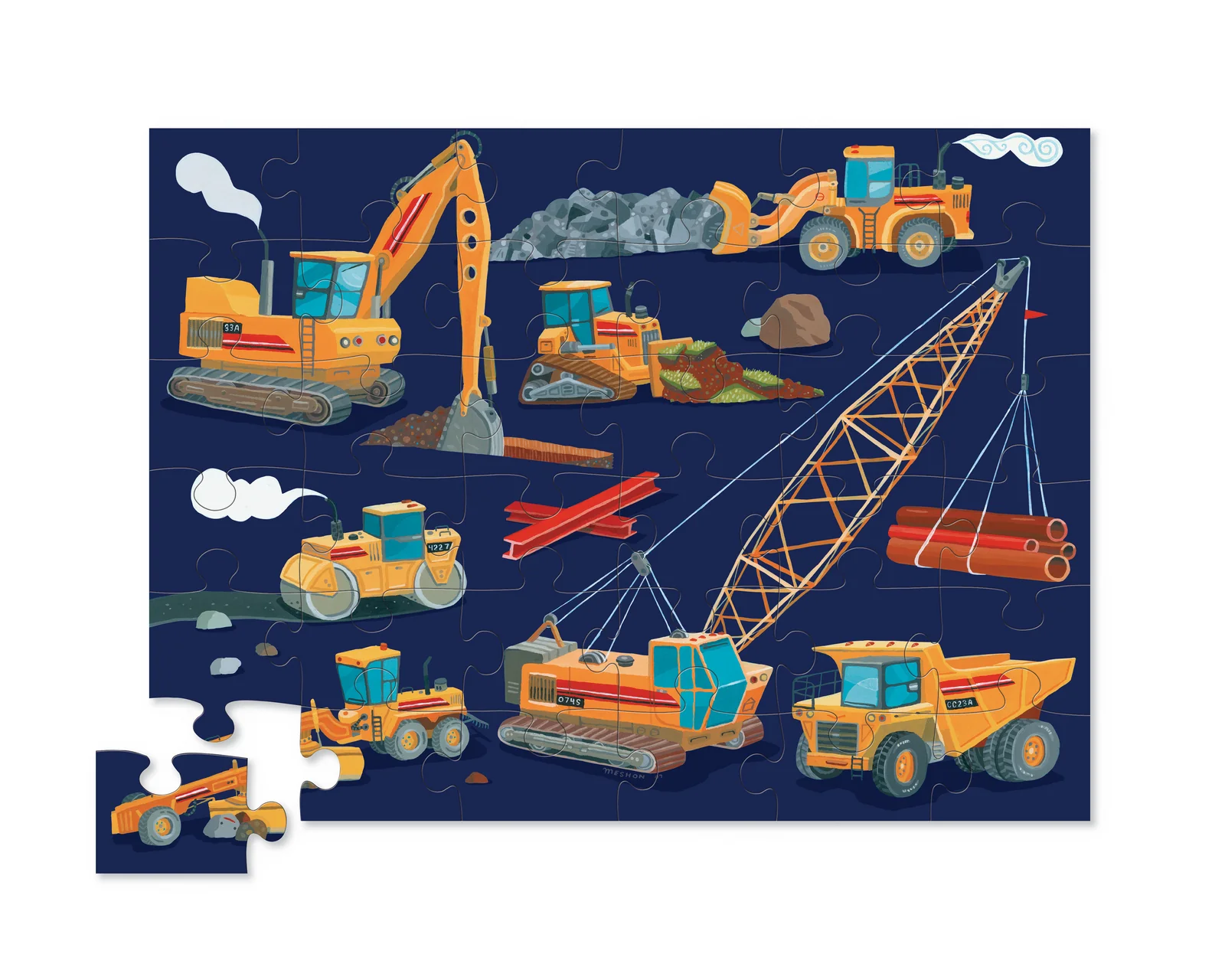 Classic Floor Puzzle - 36 pc - Construction Zone - Image 5