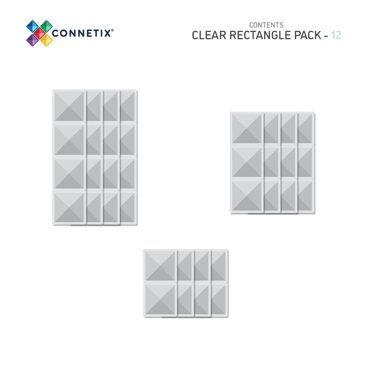 Connetix Clear Rectangle pack 12pce - Image 2