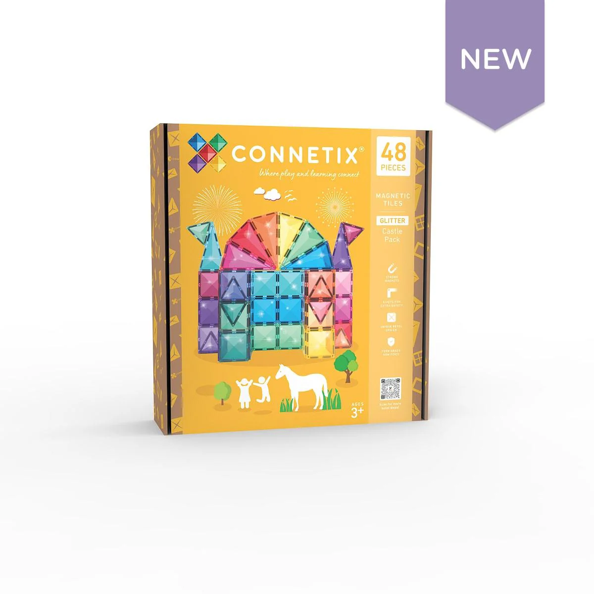 Connetix Glitter Castle Pack 48 pc