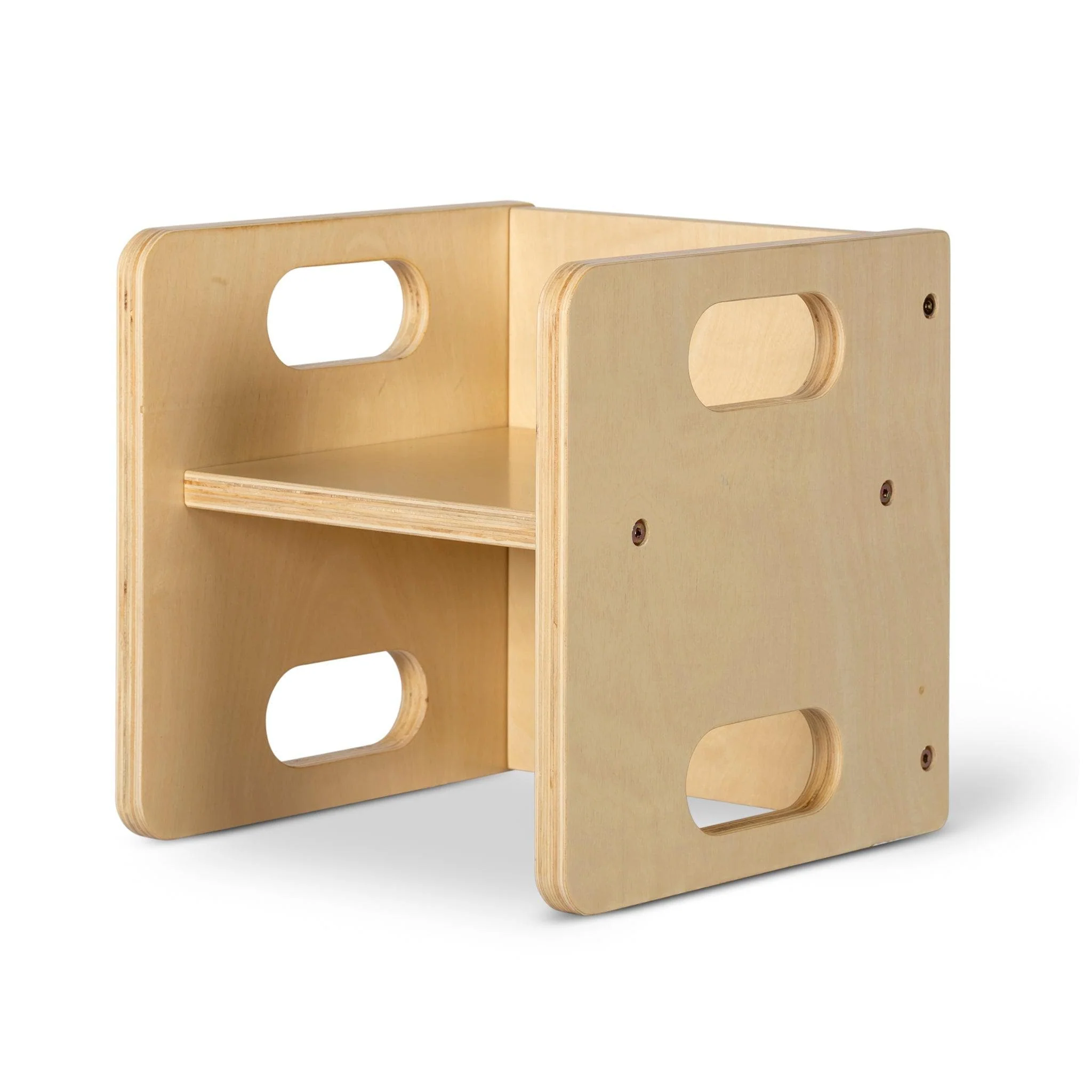 Cube Weaning Table & 2 Chairs - Varnished - Image 4
