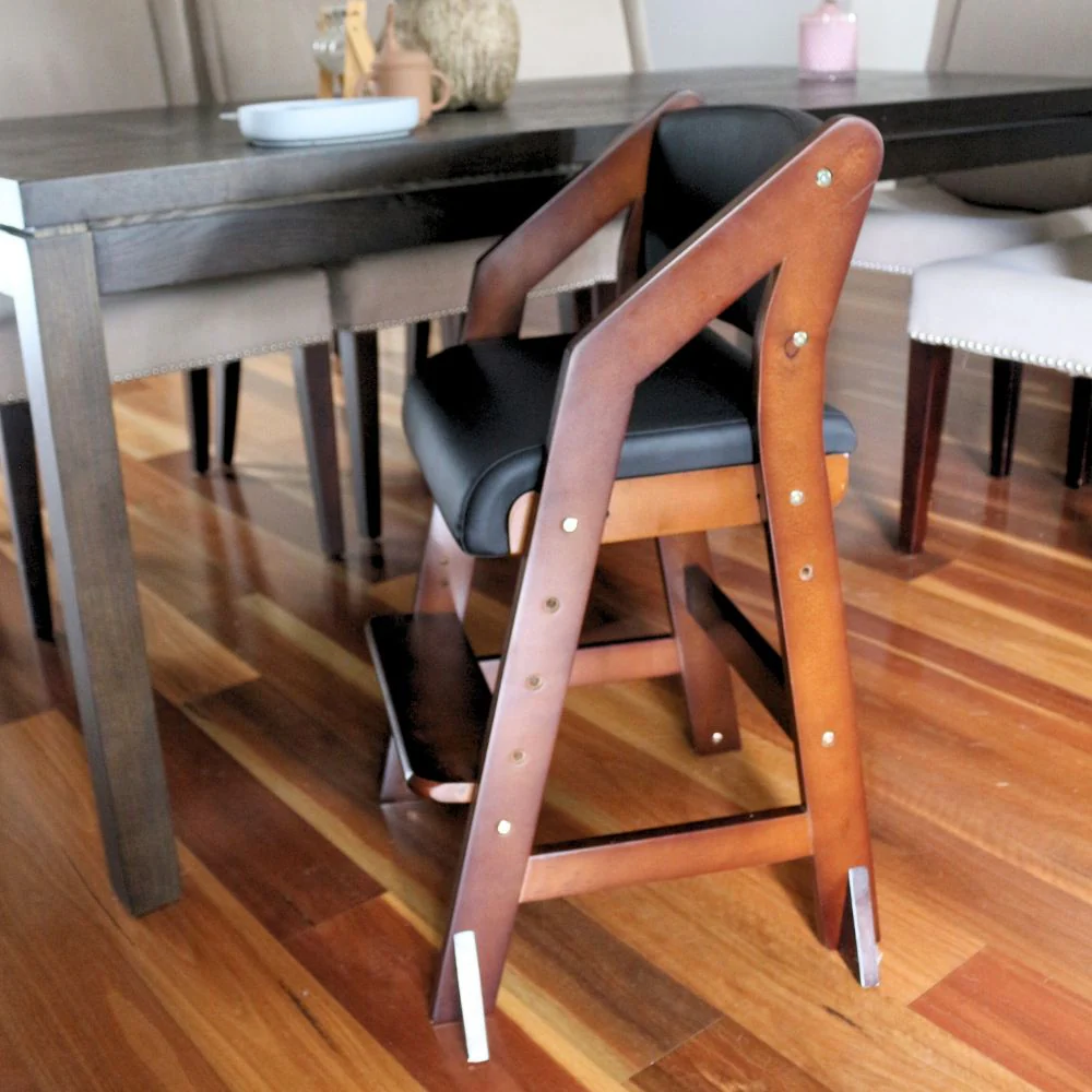 Dine and Grow TODDLER DINING CHAIR - Walnut & Black - Image 7
