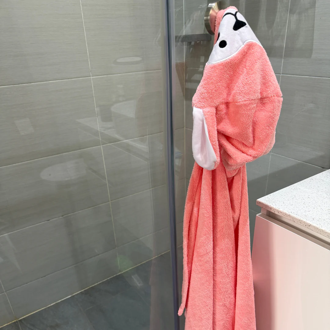 Animal Hooded Towel - Pink - Image 4
