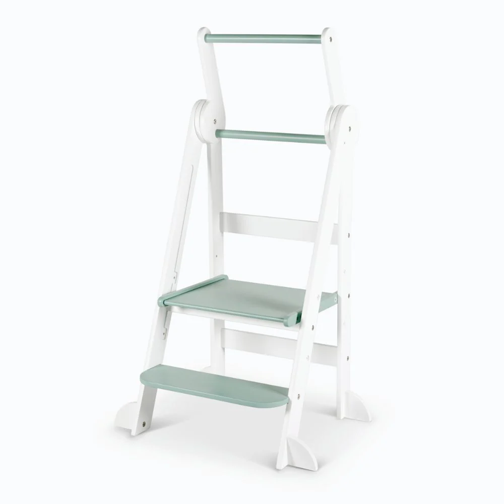 Folding Learning Tower - White / Sage LIMITED EDITION - Image 2