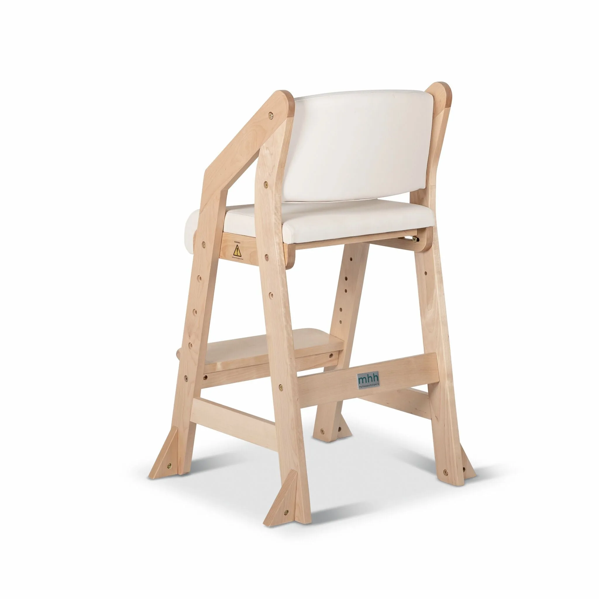 Dine and Grow TODDLER DINING CHAIR - White & Varnish - Image 3