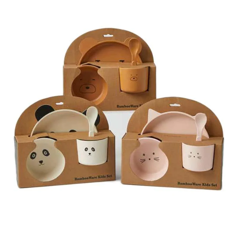 Kitten Face Bamboo 4pc Dinner Sets - Image 3