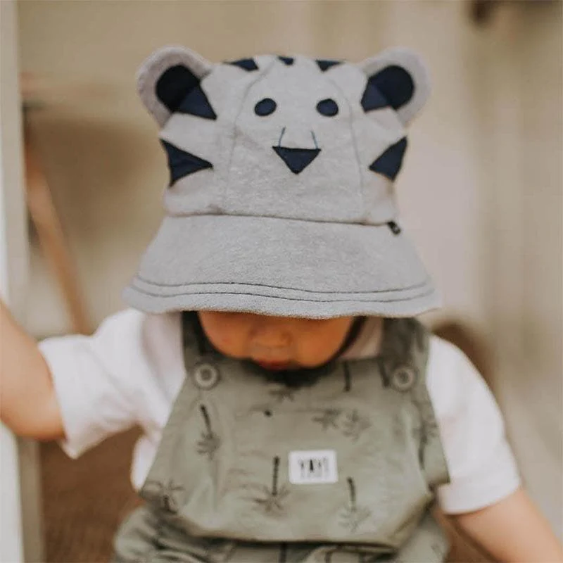 Lil' Tiger Toddler Bucket Hat - Grey Marle - Image 3