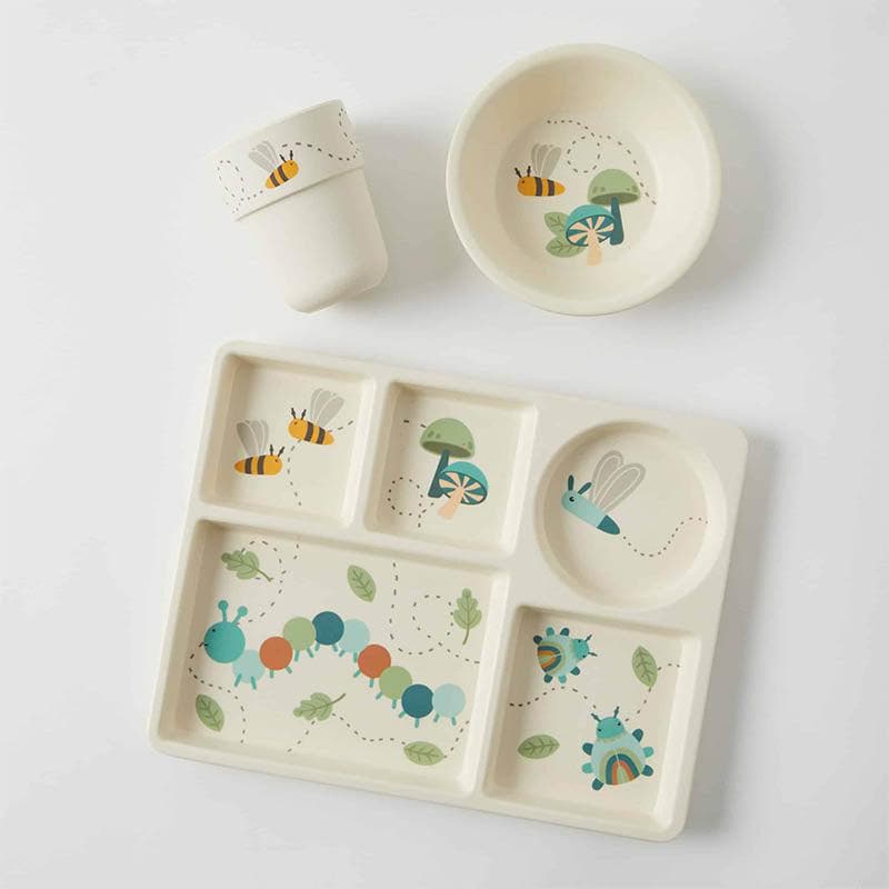 Little Critters Blue Bamboo Divider Dining 3pc Set - Image 3
