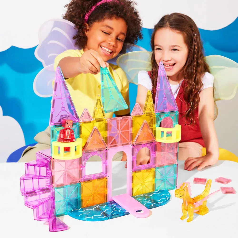MAGNA-TILES® Castle DLX 48-Piece Magnetic Construction Set - Image 3