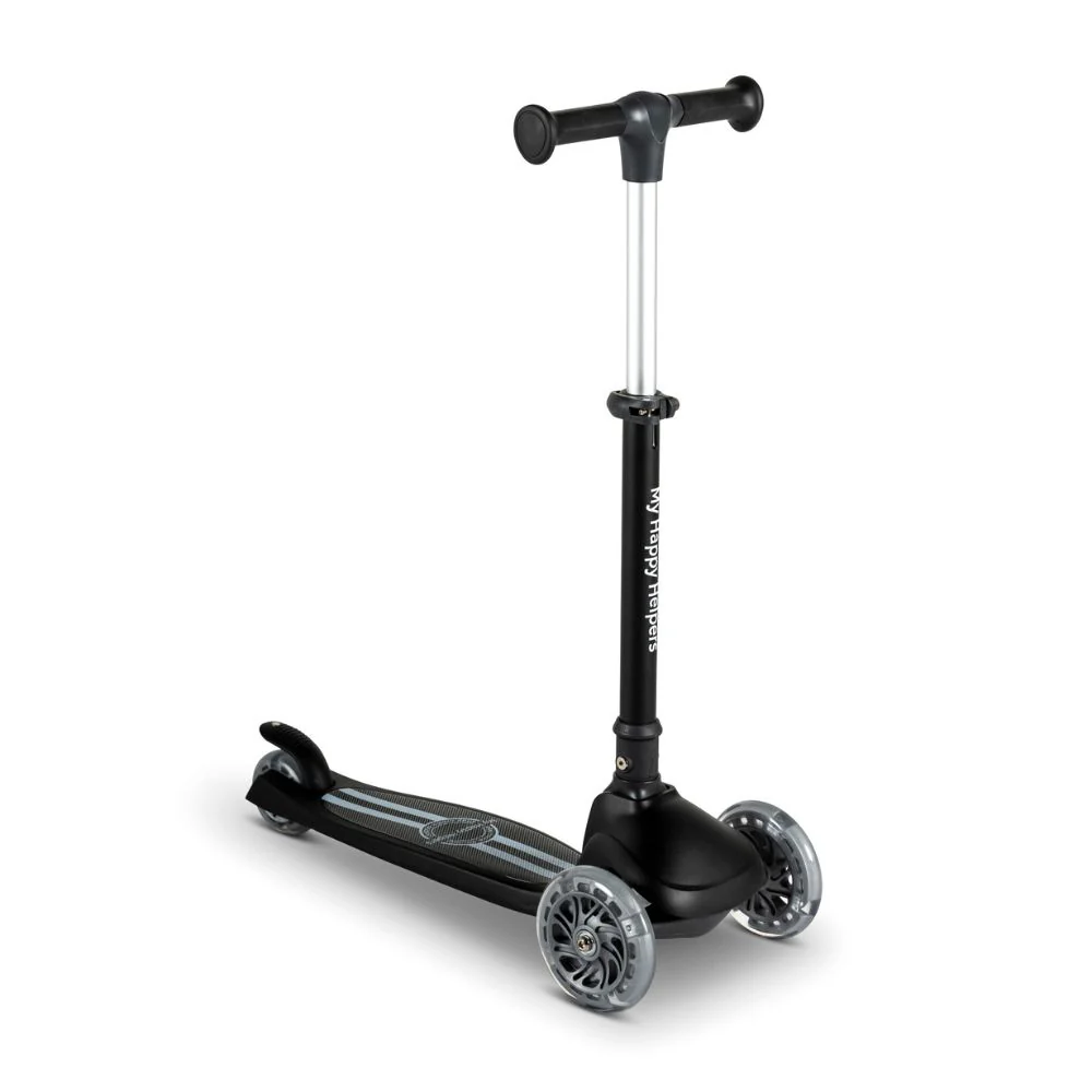 MHH 3 Wheel Folding Scooter - Jet Black - Image 2