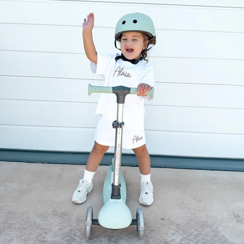 MHH 3 Wheel Folding Scooter - Sage Green - Image 6