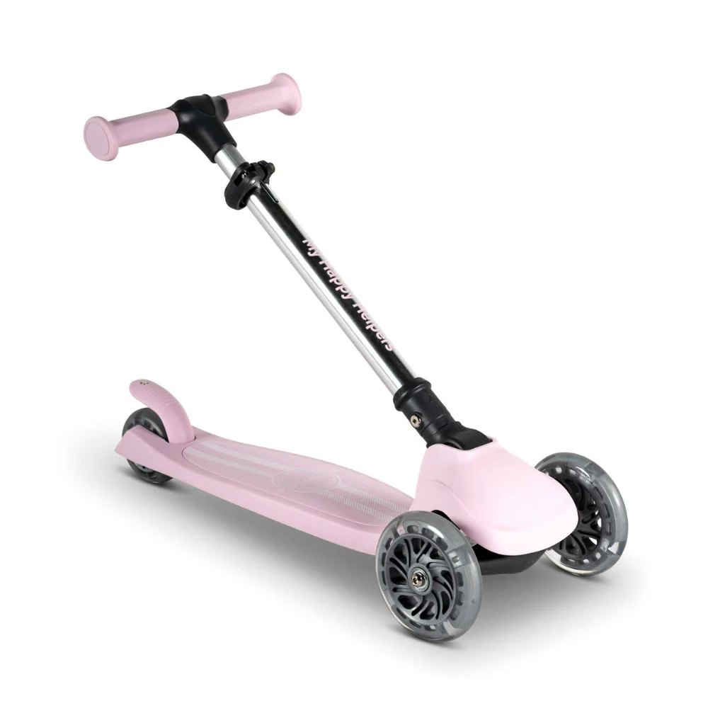 MHH 3 Wheel Folding Scooter - Rose Pink - Image 2