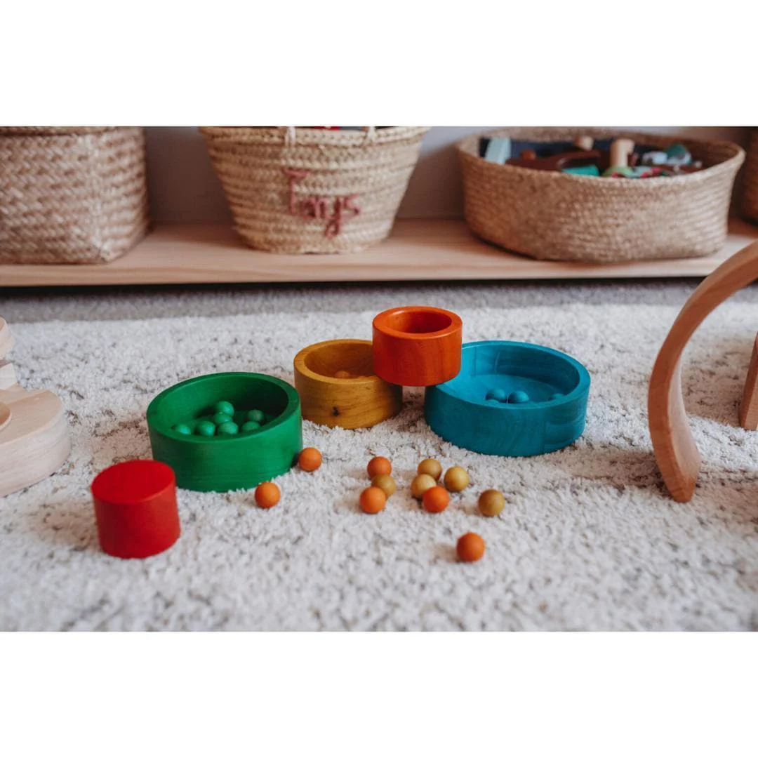 Natural Coloured Nesting and Stacking Bowls - Image 2