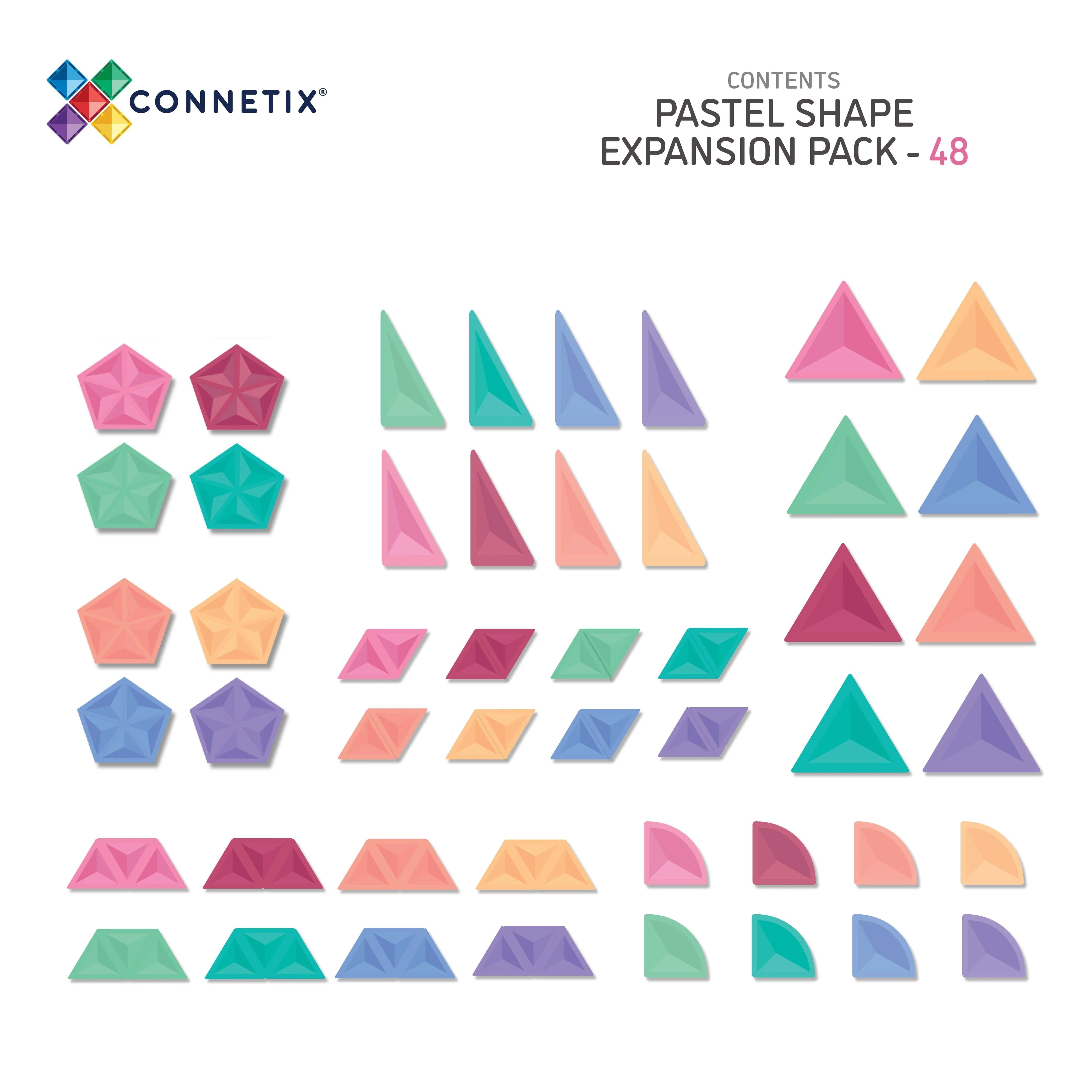 Connetix Pastel Shape Expansion Pack 48pc - Image 8