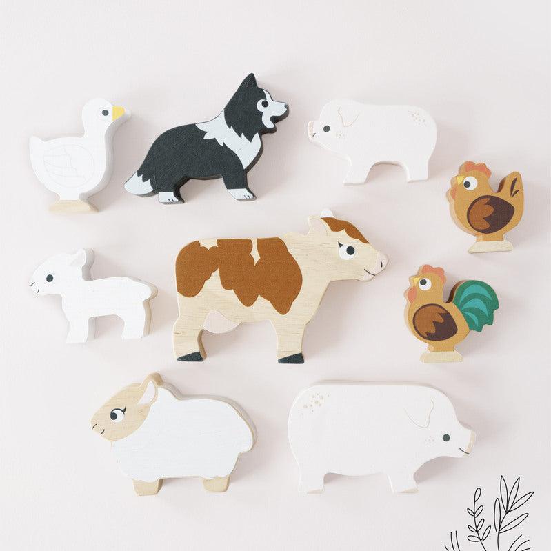 Petilou Farm Stacking Animals & Bag - Image 2