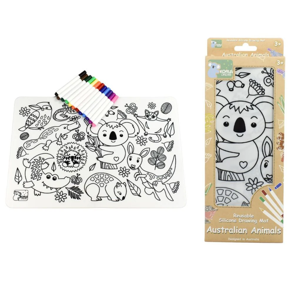 Reusable Silicon Drawing Mat- Australian Animals - Image 3