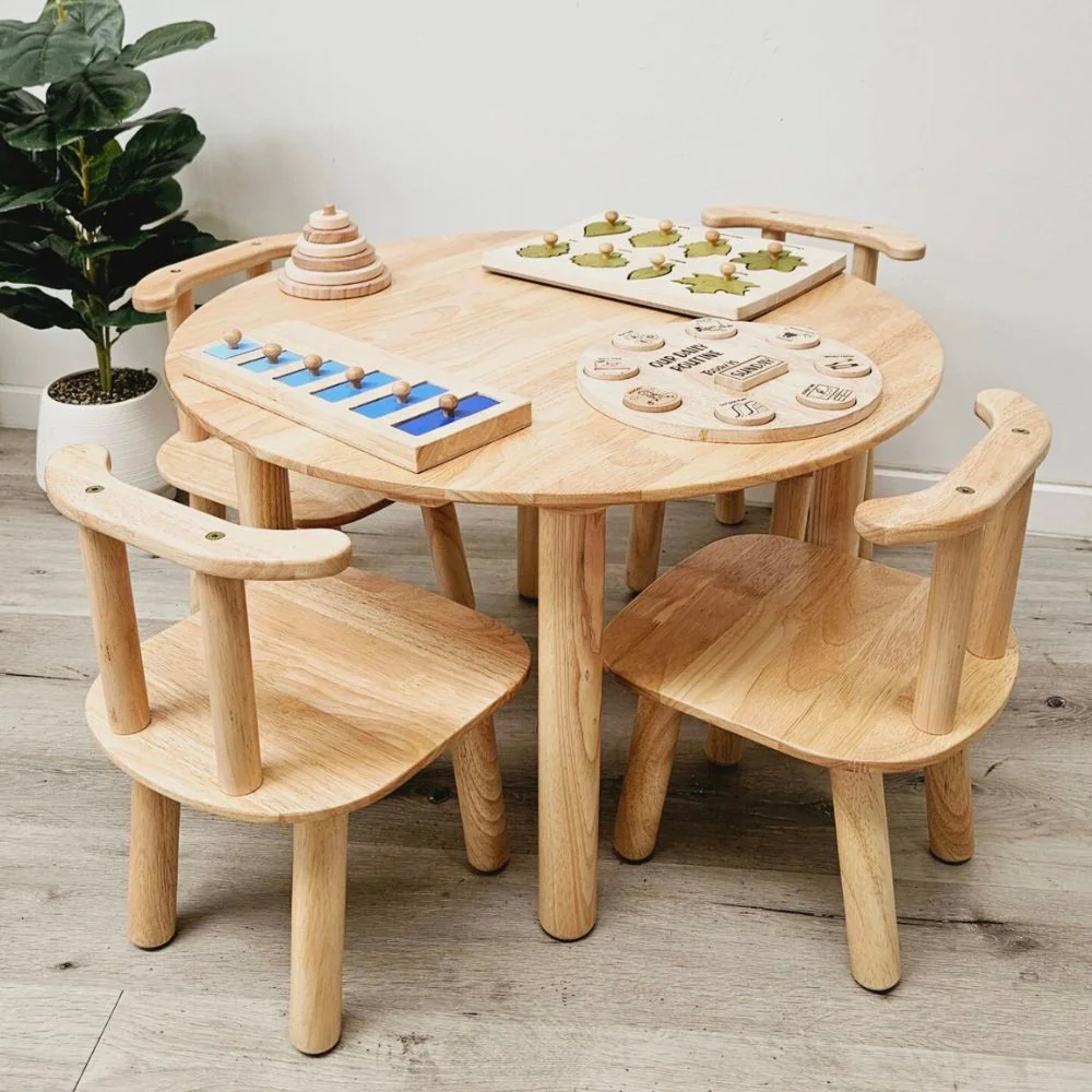 Round Table and 4 Chairs - Image 2