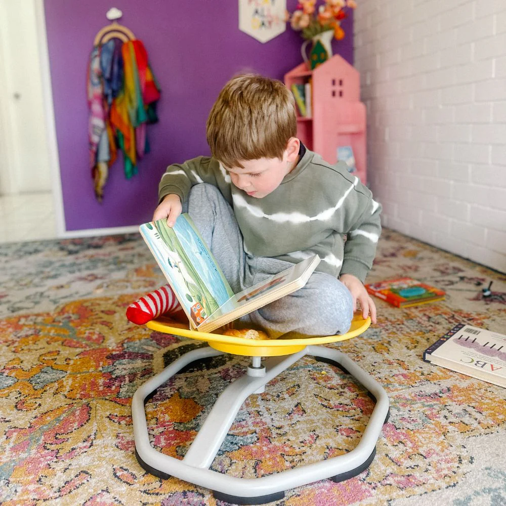 Sensory Spinning Chair - Yellow - Image 4