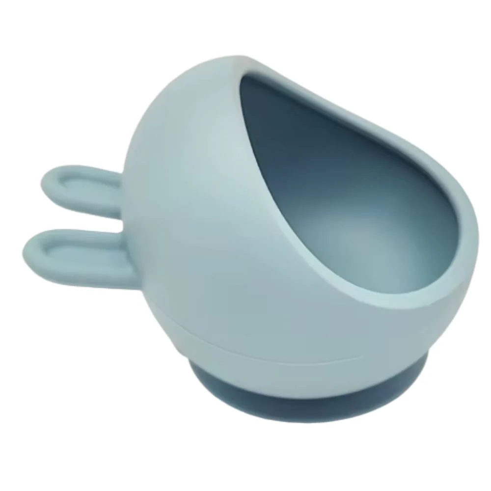 Silicone Non Slip Suction Bowl - Blue - Image 2