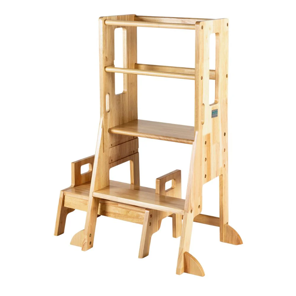 Solid Wood Learning Tower Step Stool 3:1 Combo - Image 4