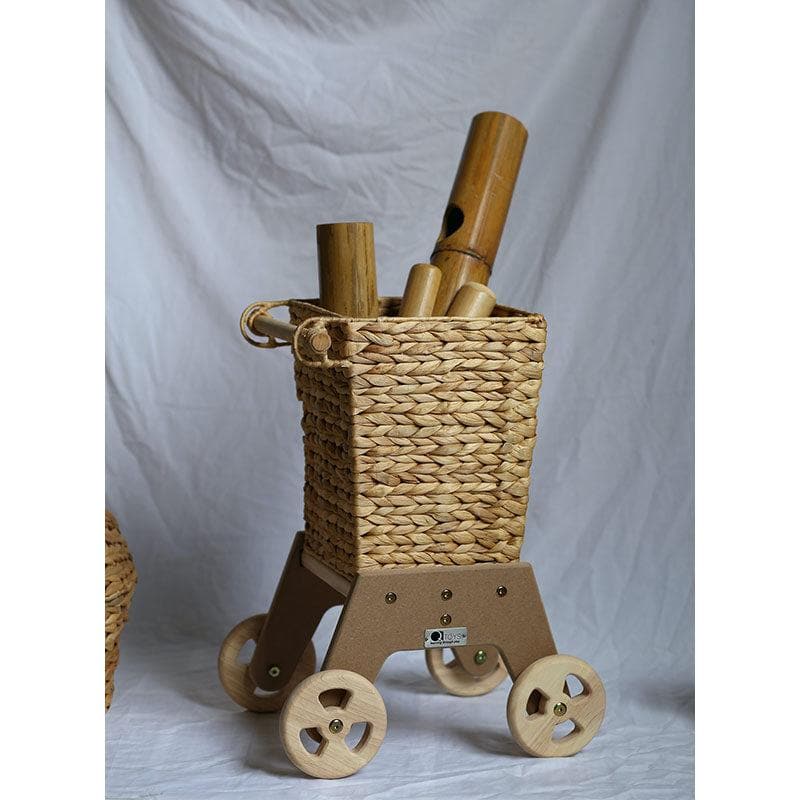 Wicker Shopping Trolley - Image 2