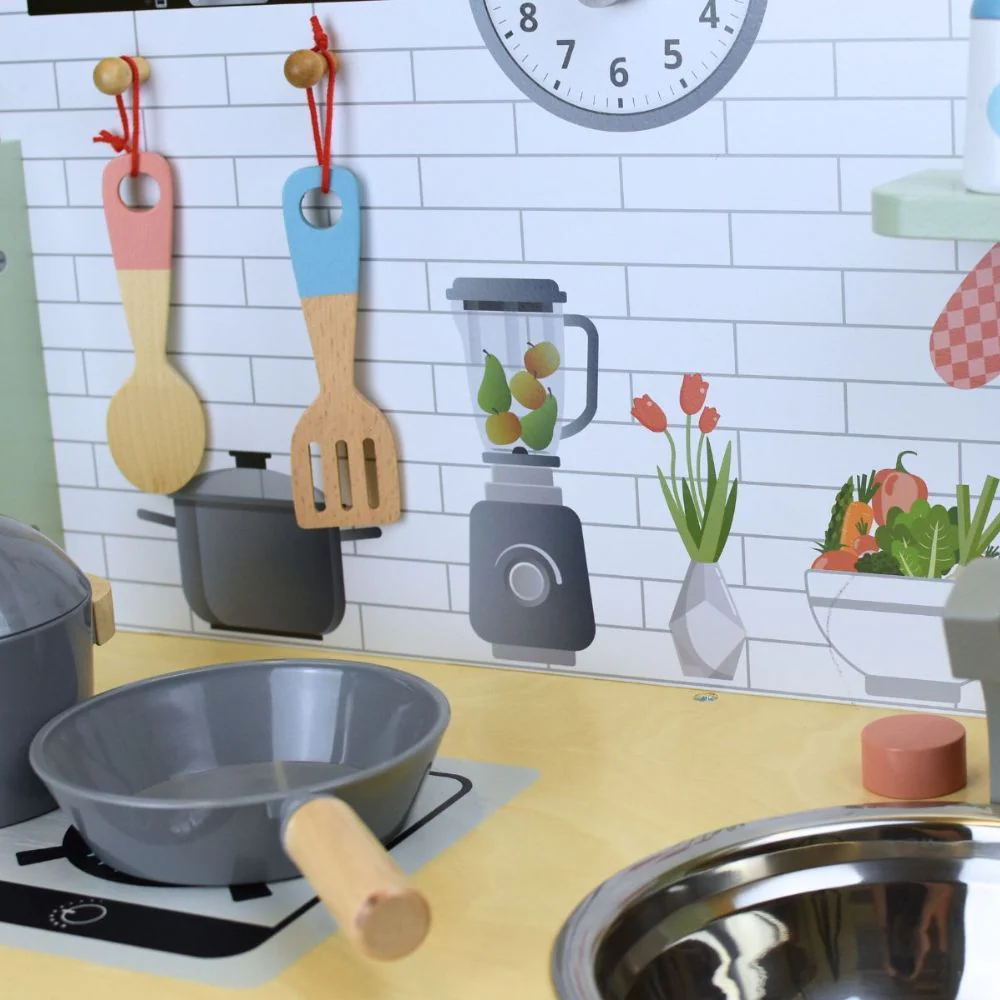 Wooden Play Kitchen Set - Image 3